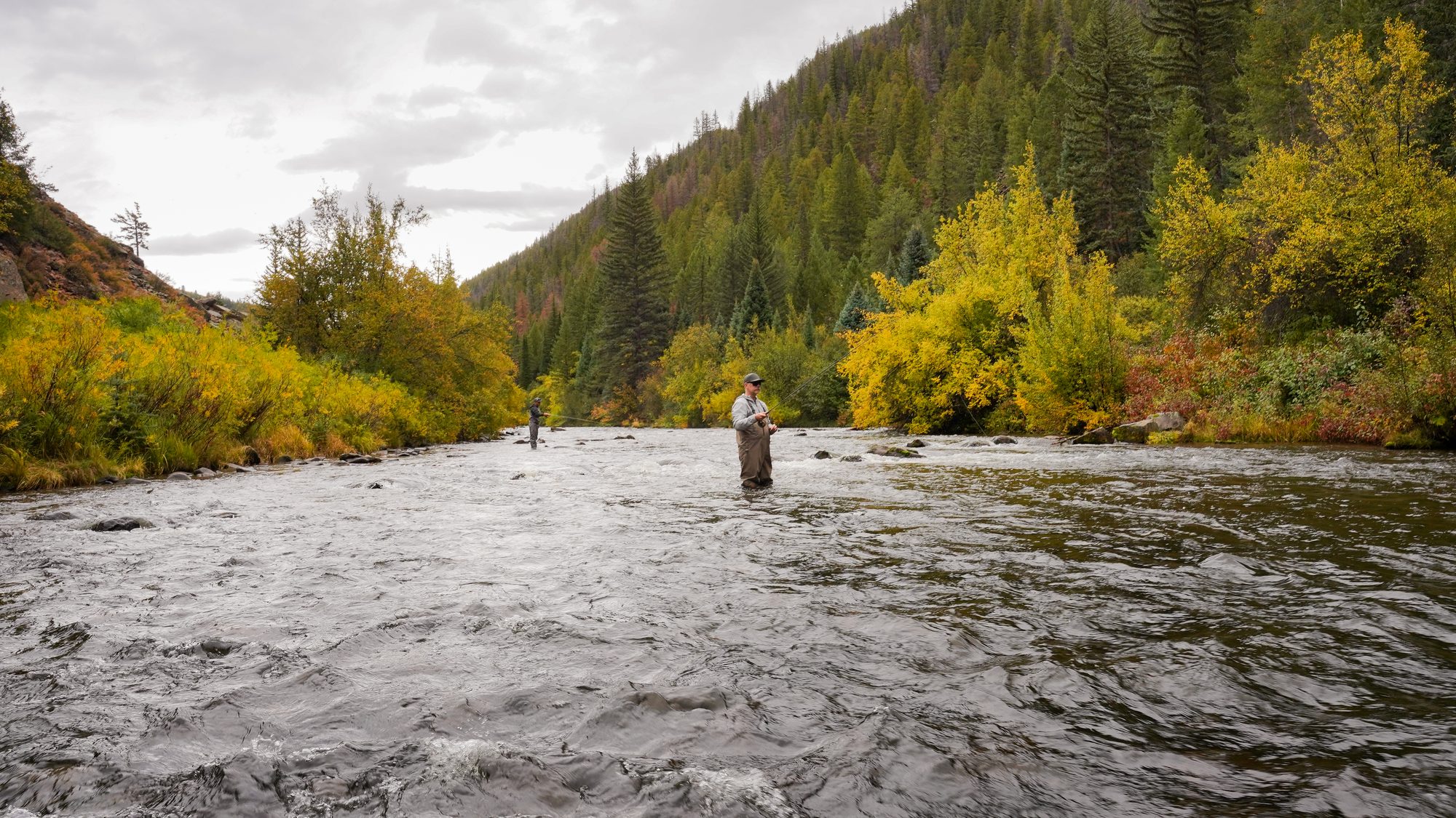 A quiet moment on the river in fall