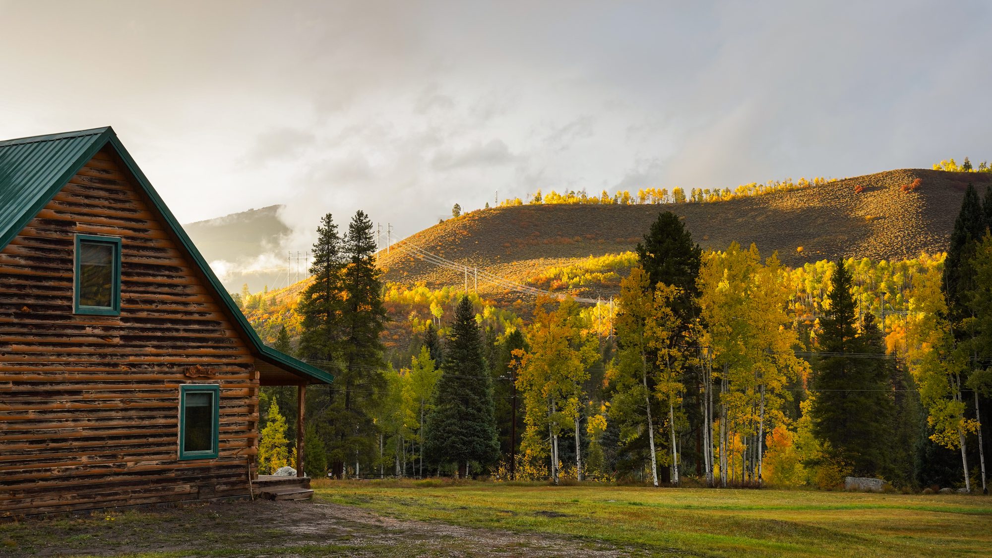 A ranch cabin at Echo Valley in fall