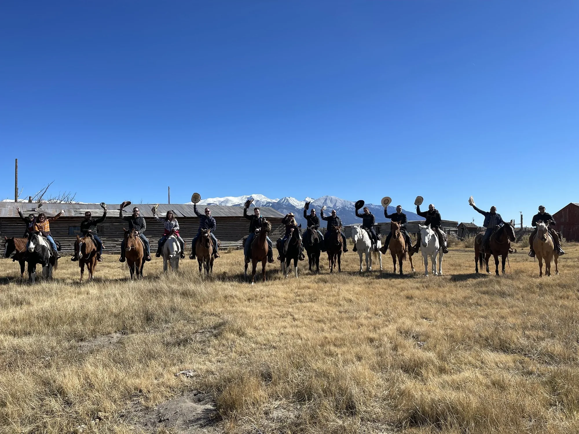 Past attendees on horseback in the Cariboo Region
